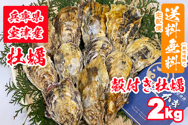 【室津牡蠣】殻付き生牡蠣 2kg